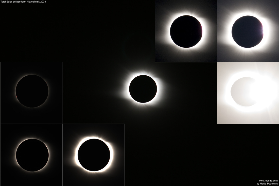Full solar eclipse 2008 from Novosibirsk